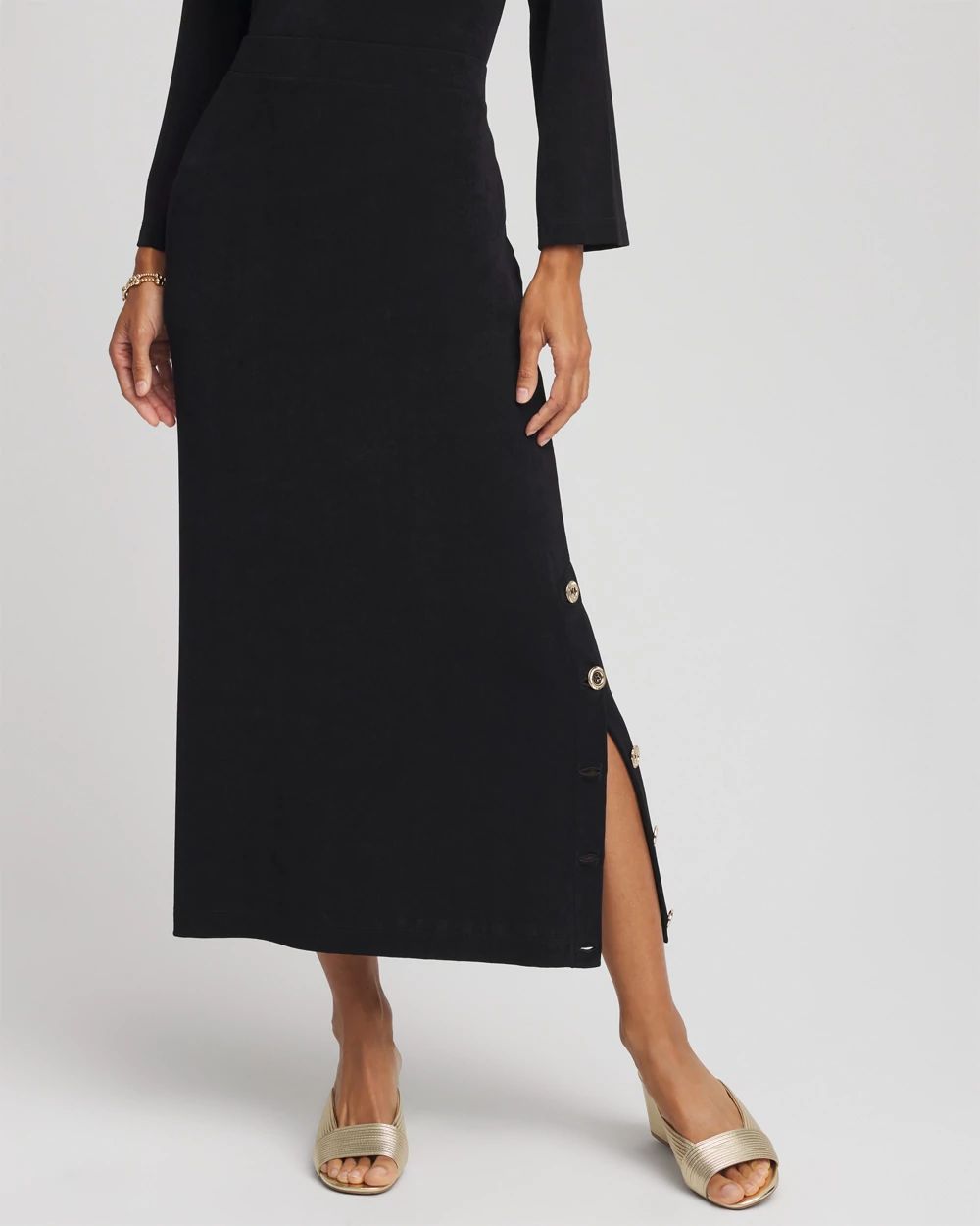 Travelers™ Button Slit Maxi Skirt | Chico's